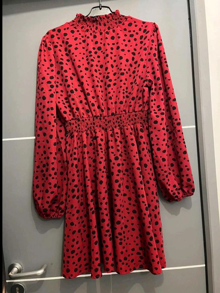 Robe Shein  L  40/42  bordeaux  noir  Babydoll - photo numéro 4