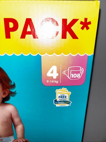 Lot de 3 Maxi Pack de 108 Couches Pampers  Baby-Dry Neuf Dans L’emballage.