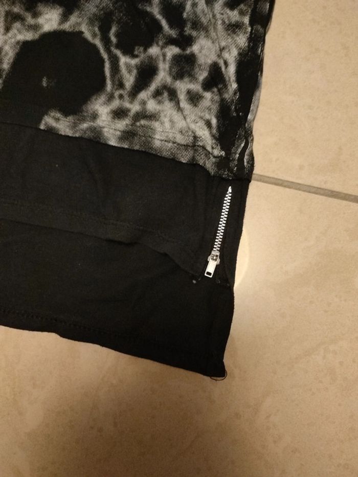 T-shirt chiné rallonger - photo numéro 2