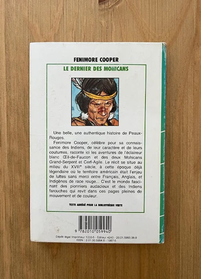 Bibliothèque verte - Le dernier des Mohicans - photo numéro 2