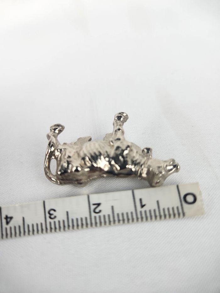 Figurine Vache Métal Vintage - Kinder Surprise Années 80 - Série Animaux Domestiques - photo numéro 6