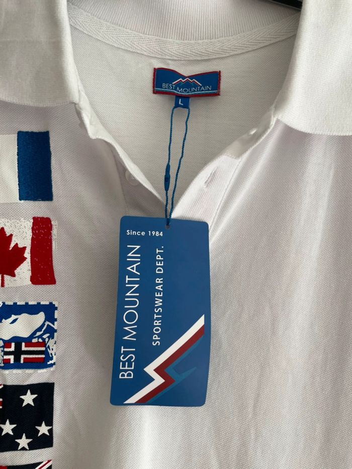 Polo blanc taille L Best Mountain - photo numéro 3