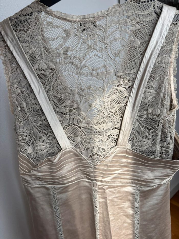 Robe beige dentelle Infinitif Paris - Taille 44 - photo numéro 4