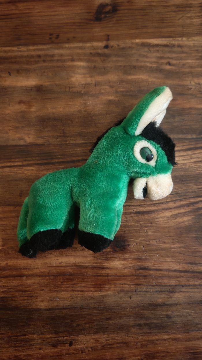 Peluche ane vert officiel vertbaudet 25 cm doudou ane metal oreille + queue - photo numéro 2