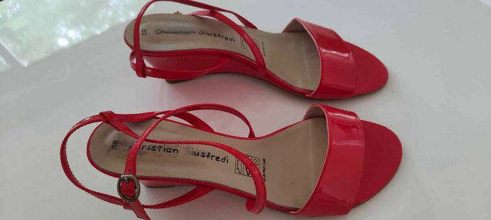 Chaussures vernis orange / corail made in ITALY - photo numéro 3