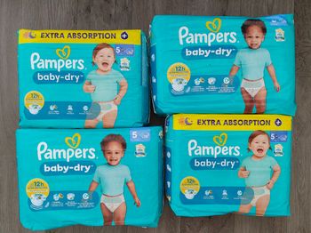  4 paquet couche pampers taille5