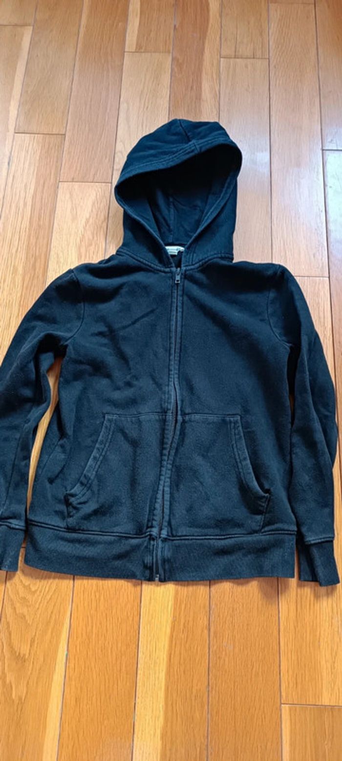 Sweat à capuche zippé bleu marine H&M 10 ans