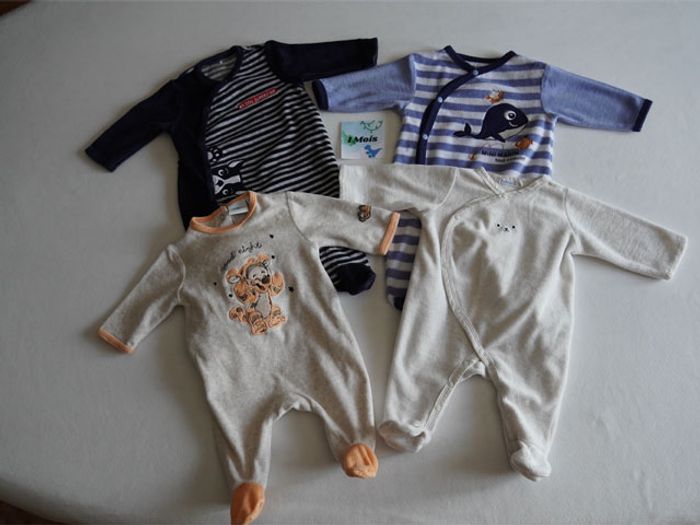 Lot de 4 Pyjamas velours Orchestra/U Tout petit/Disney/Bout'chou Taille : 1 mois