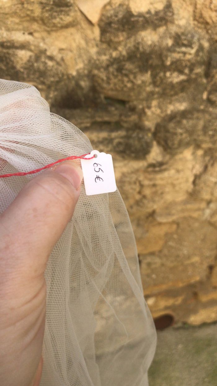 Voile écru avec strass - photo numéro 6