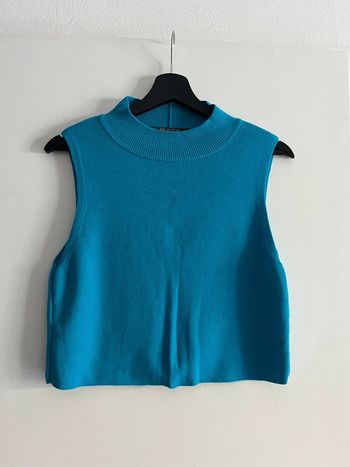 crop top bleu
