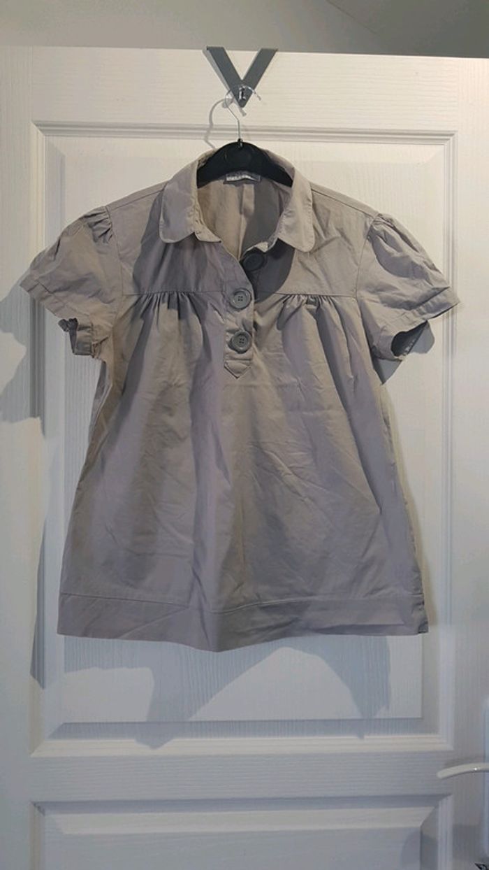 Haut façon chemise grise Mim