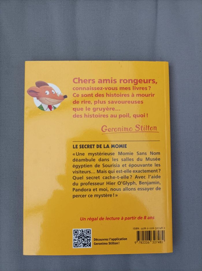 Livre "le secret de la momie" Geronimo Stilton neuf - photo numéro 2