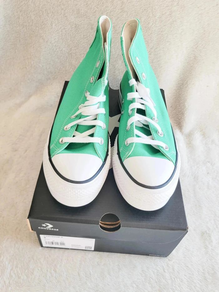 Baskets Converse All Star Hi Verte – Taille 39 - photo numéro 3