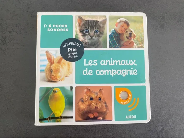 Livre sonore « Les animaux de compagnie » Auzou