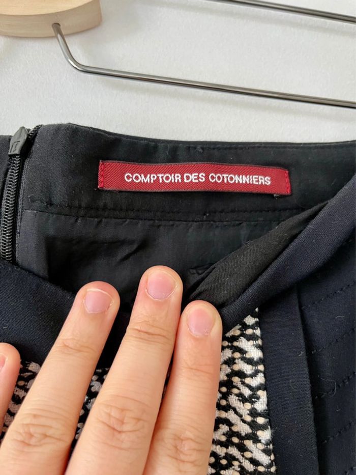 Jupe noire gris chiné Comptoir des cotonniers 42 - photo numéro 2