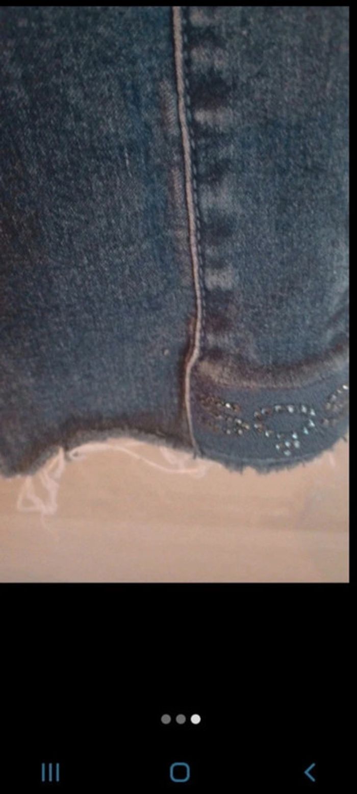 Jeans femme Taille 34 sos studio avec strass - photo numéro 3