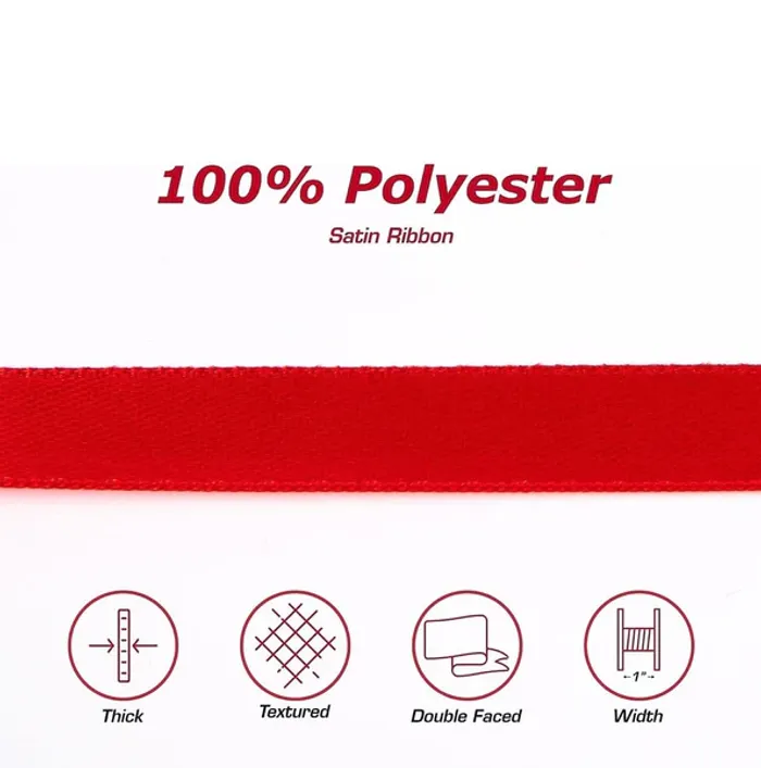 Ruban Fourniture Topenca Satiné Double Face Rouge 5m Neuf - photo numéro 2