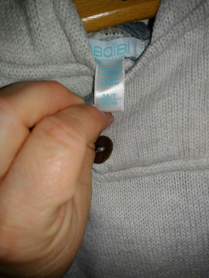 Superbe pull tout chaud Obaïbi taille 3 ans en très bon état - photo numéro 6