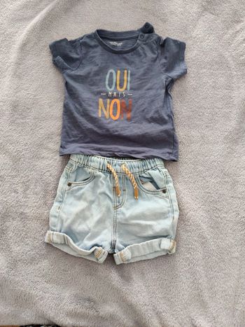 Ensemble short et tee shirt 12 mois Verbaudet
