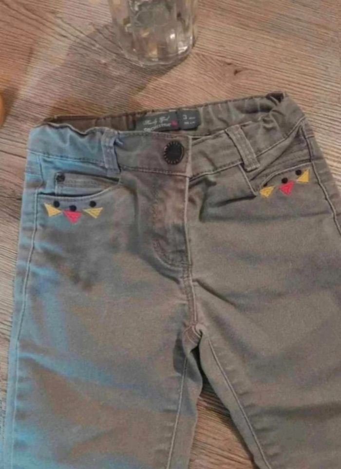 Jeans gris  fille  3  ans  orchestra - photo numéro 2