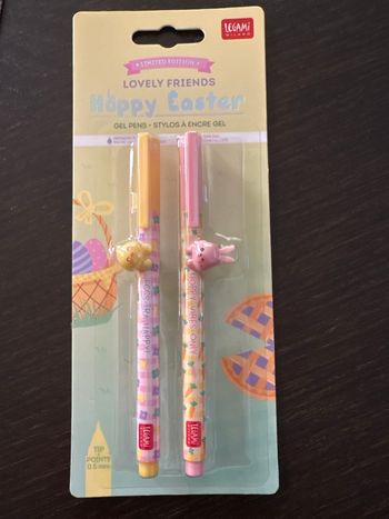 Set de 2 Stylos à Encre Gel avec Animal Décoratif - Lovely Friends - Hoppy Easter