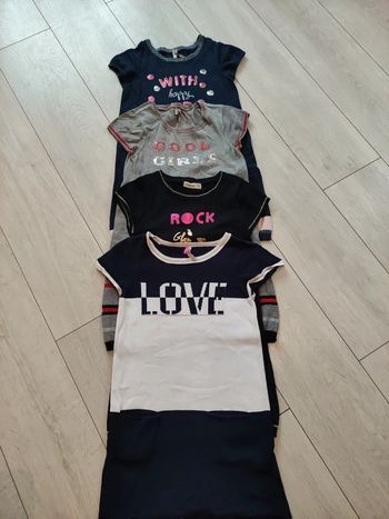 Lot de 4 robes pull manches courtes orchestra 10 ans