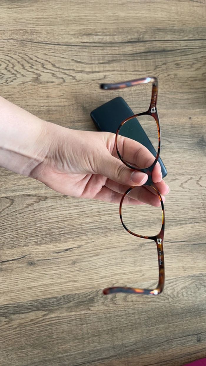 Lunettes de vue rouge écaillée - photo numéro 4