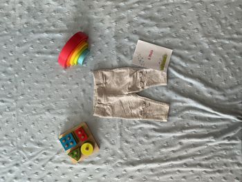 legging gris chiné tête de lapins sur le genoux 6 mois tex