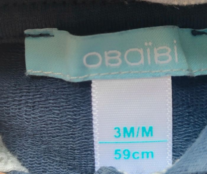 Veste bleu marine taille 3 mois - photo numéro 3