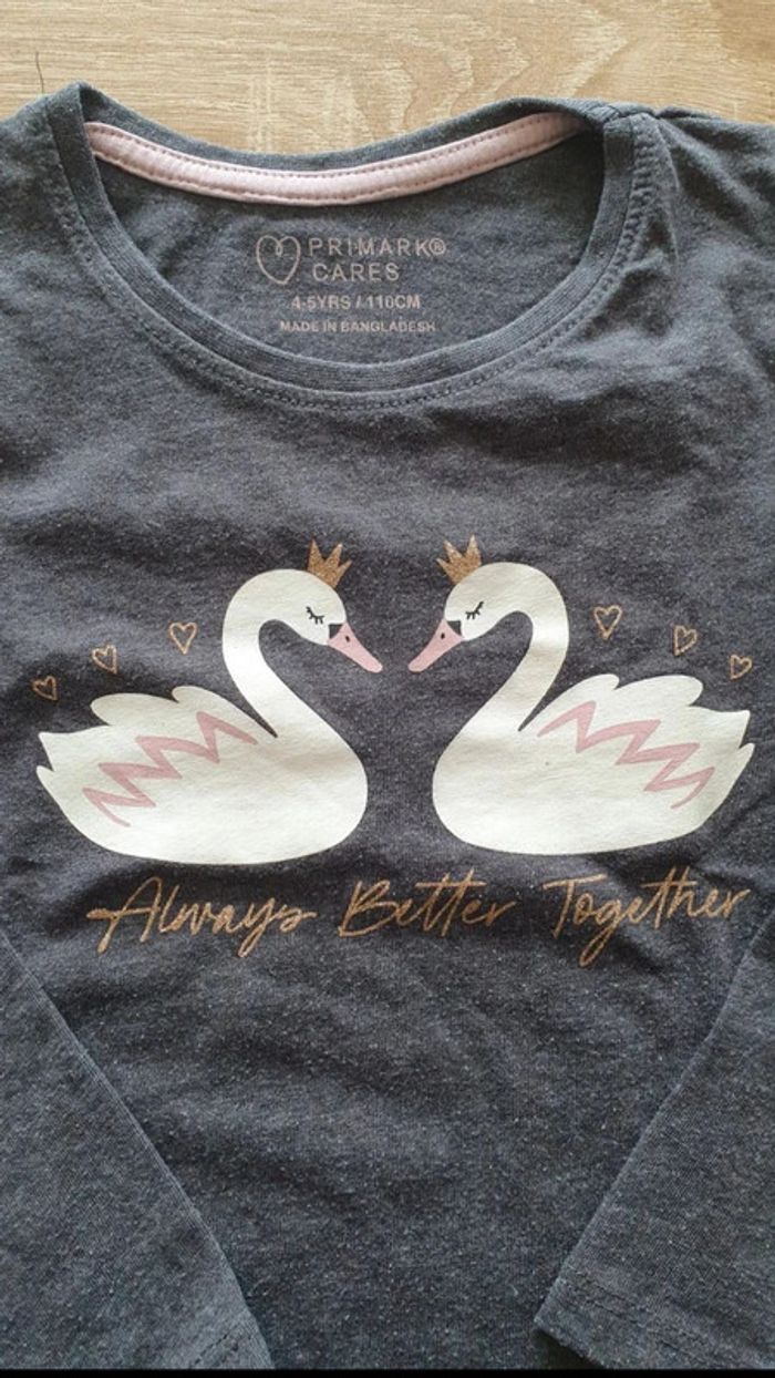 Tee-shirt manche longue 4-5 ans (110cm) - photo numéro 2