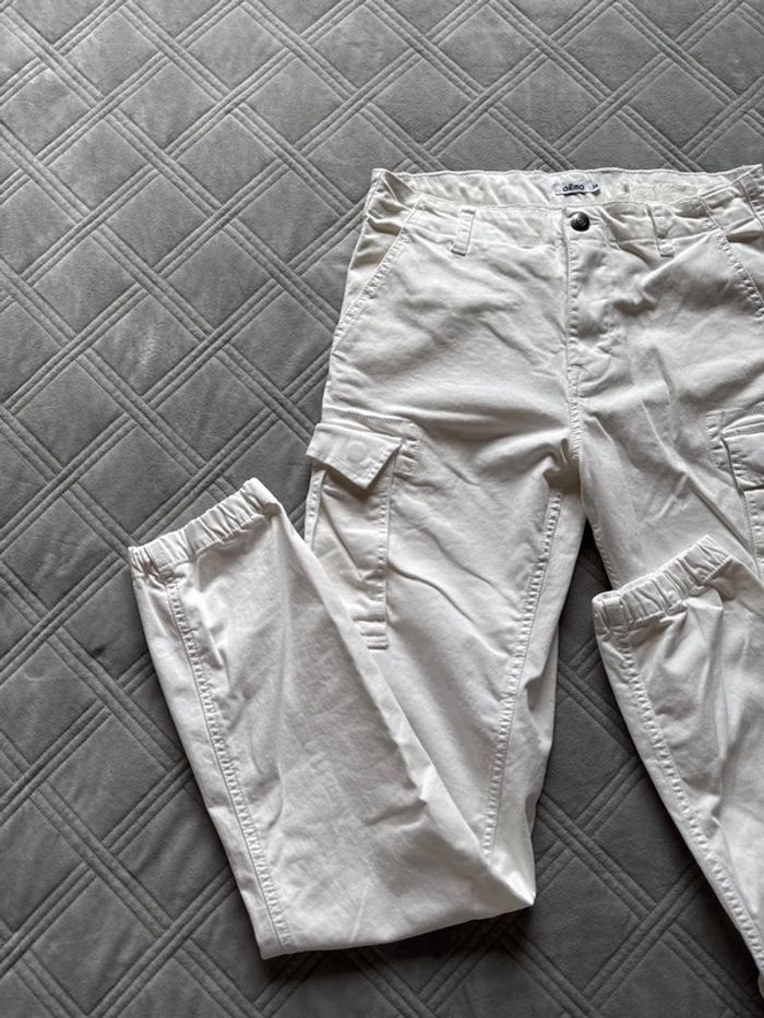 Pantalon  cargo  homme blanc - taille 38 - Gémo - très bon état - photo numéro 3