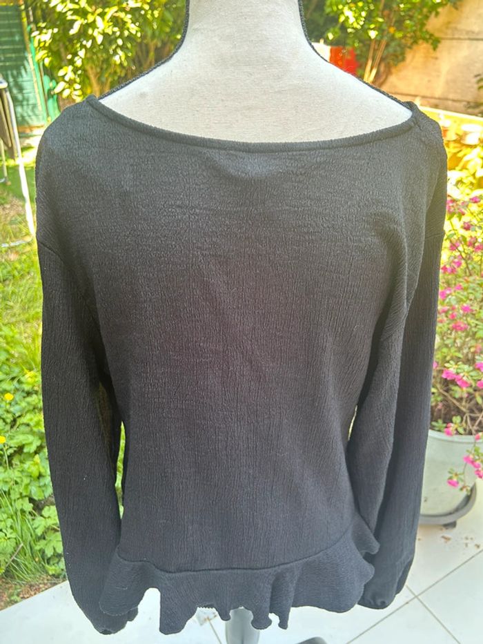 Haut benitier noir manches longues taille L - h&m - photo numéro 4
