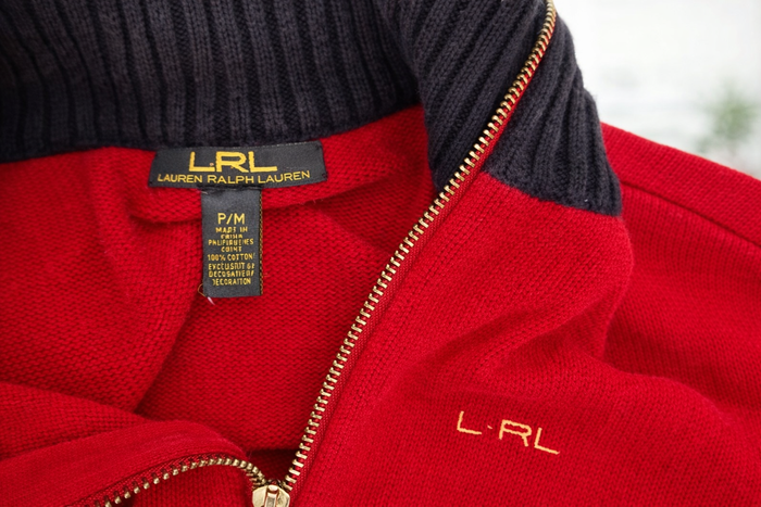 Gilet zippé Lauren Ralph Lauren rouge & noir – Femme - photo numéro 3