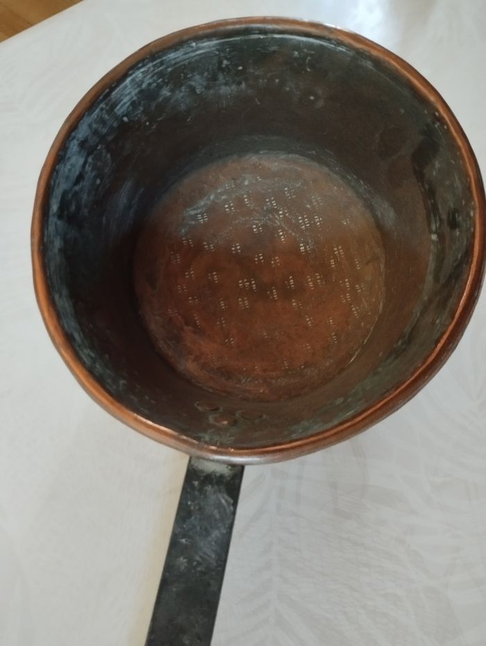 Grande casserole en cuivre vintage - photo numéro 4