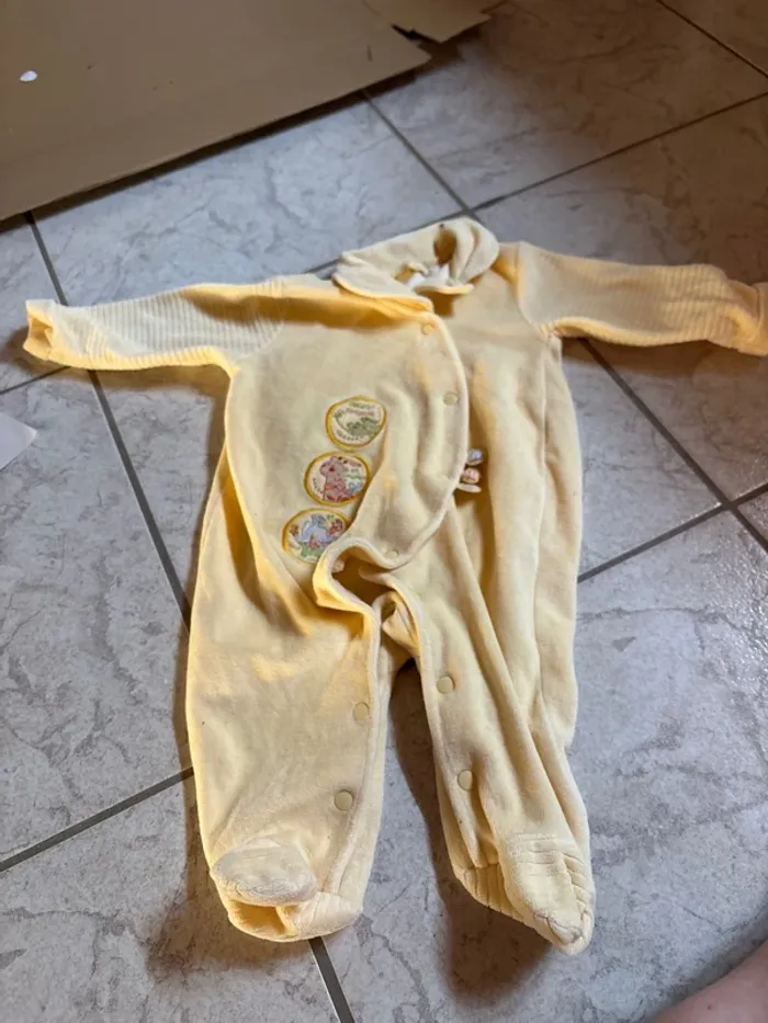 Pyjama grenouillère jaune