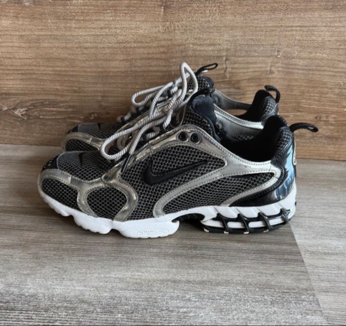 Stussy X Nike Air Zoom Spiridon Cage 2 pure Platinium - photo numéro 2