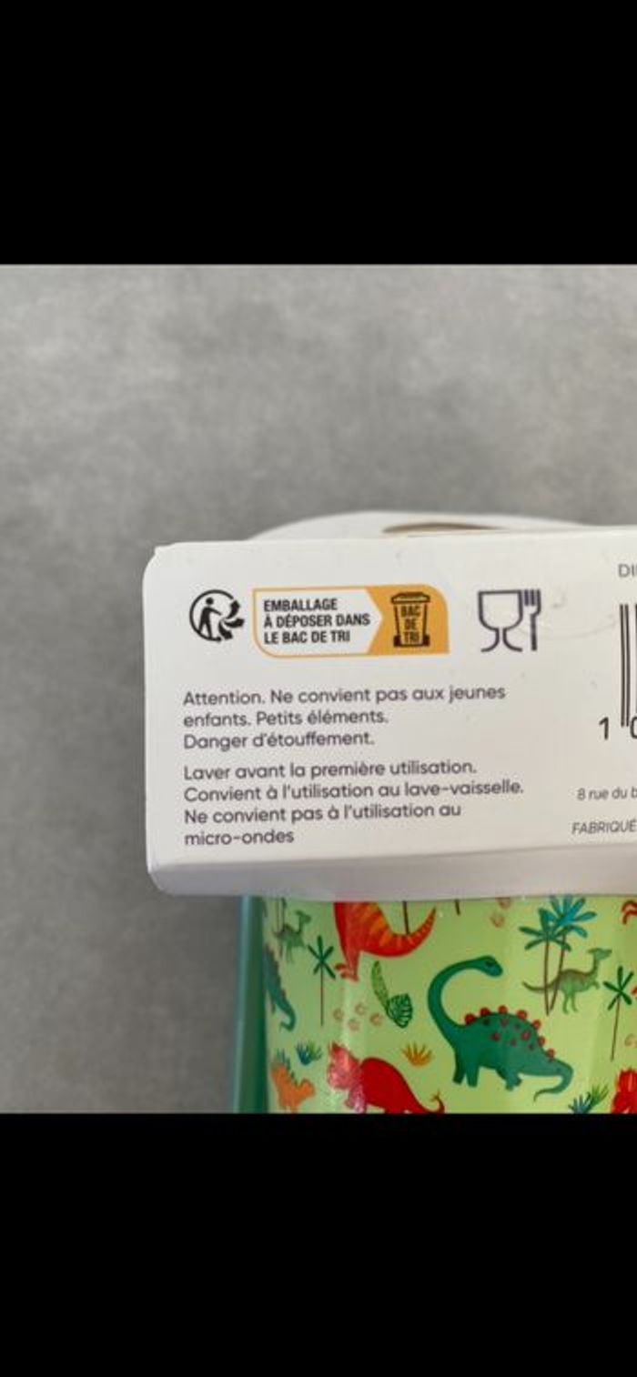 Lot de 3 gobelets avec pailles Dinosaure - photo numéro 7