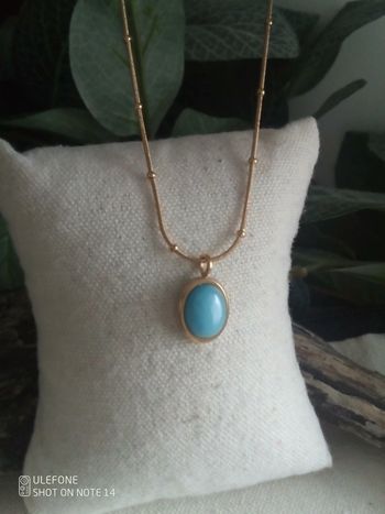 Collier angélite pierre naturelle