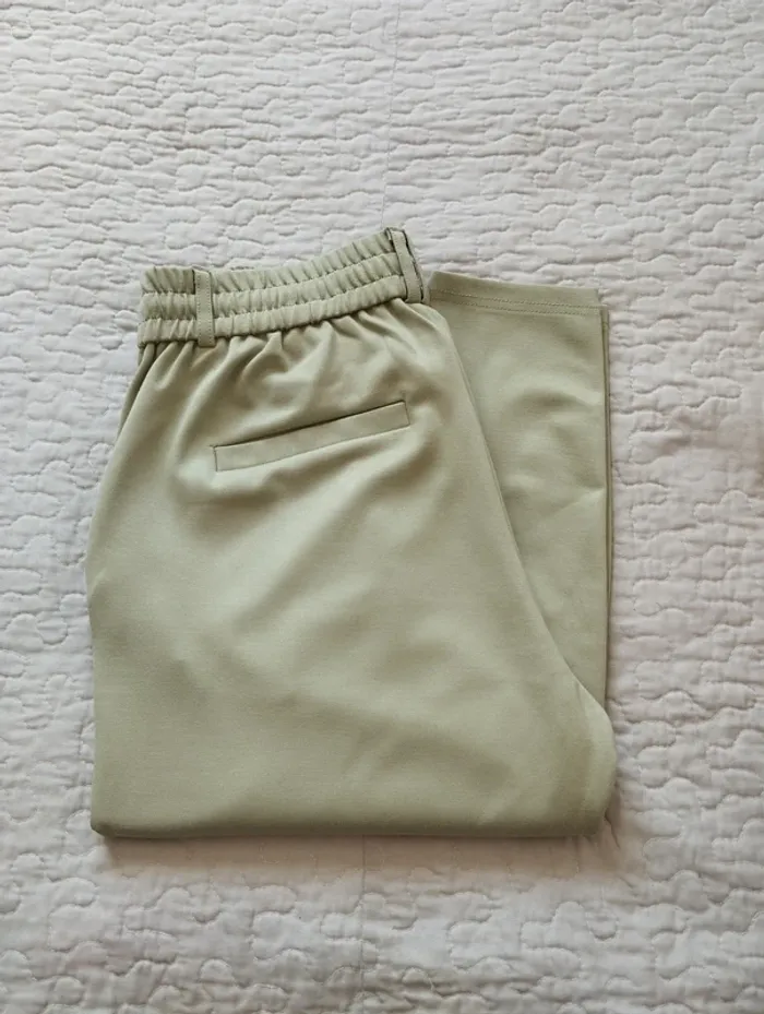 Pantalon vert pomme droit et classique été femme taille 40 New Yorker