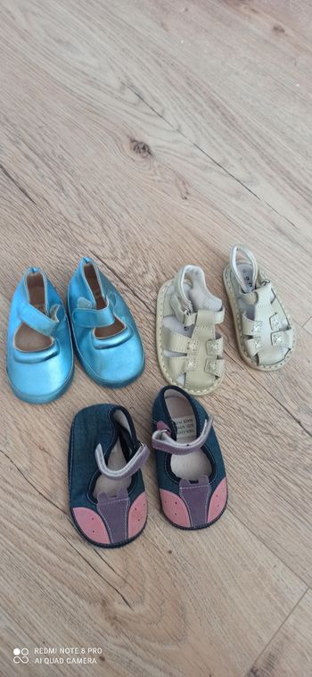 3 paires de chaussures ete 6 mois