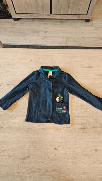 Blazer, veste en jean s bleu foncé, fille, Disney, 4 ans, neuf