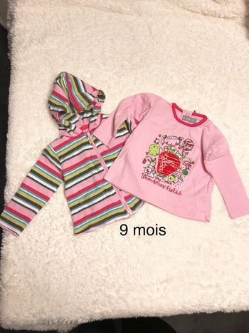 Ensemble gilet tee shirt 9m 74cm