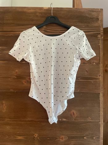 Body blanc à pois noir