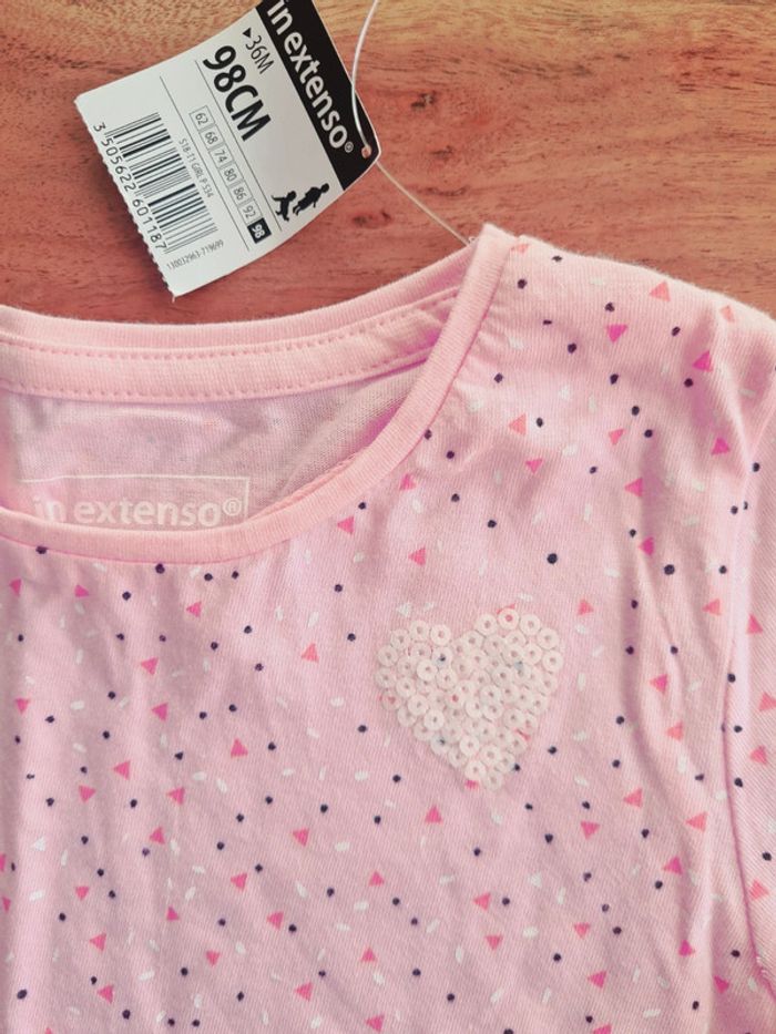 Tee-shirt rose à poids 3 ans - photo numéro 2