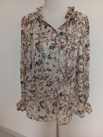 Blouse fluide crème transparente H&M taille unique