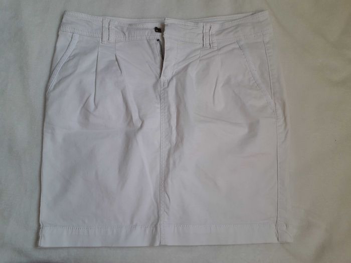 Jupe droite blanche