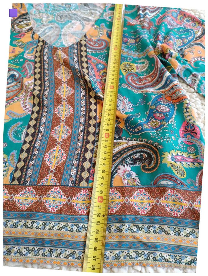 Haut bohème multicolore à motifs paisley – style vintage, hippie, casual chic - photo numéro 7