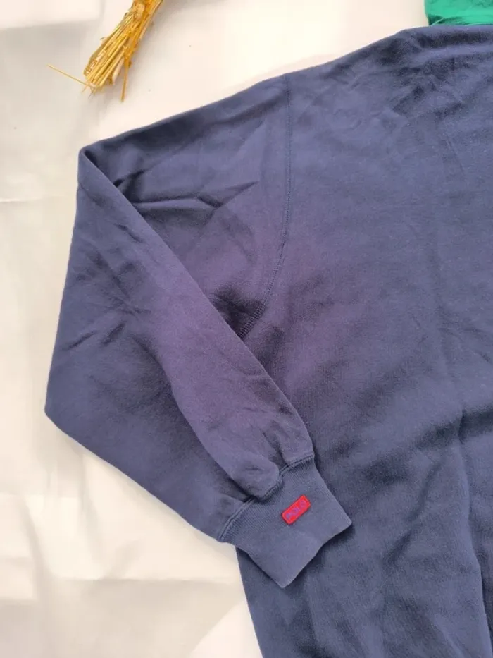 Sweat a capuche zippé homme Ralph Lauren taille M bleu avec capuche verte bon état - photo numéro 12