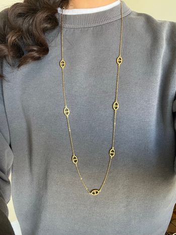 collier sautoir en acier inoxydable 