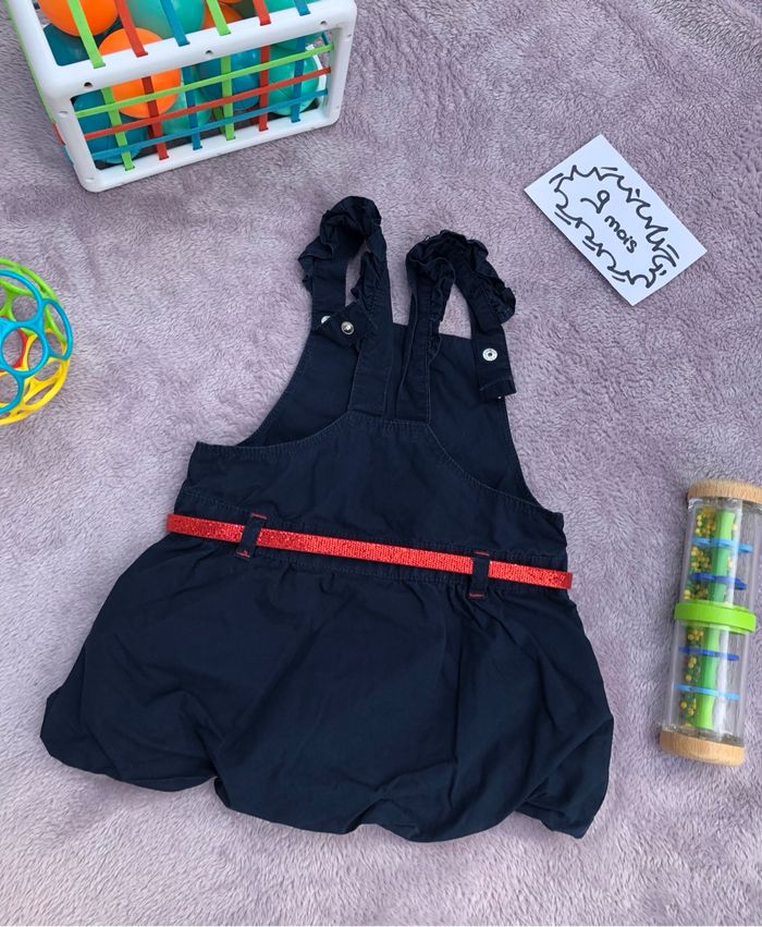 Robe type salopette - 9 mois - Gémo + don t-shirt - photo numéro 4